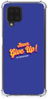 B2Ctelecom Smartphone hoesje Samsung Galaxy A12 TPU Silicone Hoesje met transparante rand Never Give Up