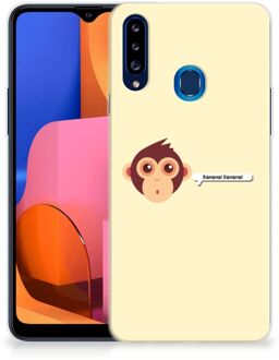 B2Ctelecom Smartphone hoesje Samsung Galaxy A20s Back Case Siliconen Hoesje met Foto Aap