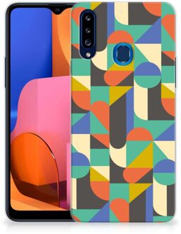 B2Ctelecom Smartphone hoesje Samsung Galaxy A20s Backcase Siliconen Hoesje Funky Retro