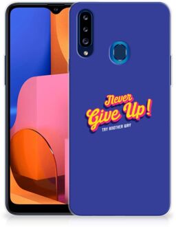 B2Ctelecom Smartphone hoesje Samsung Galaxy A20s Backcase Siliconen Hoesje Never Give Up