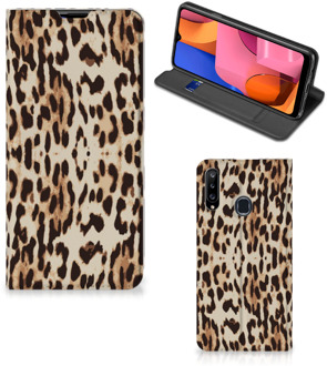 B2Ctelecom Smartphone Hoesje Samsung Galaxy A20s Book Cover Leopard