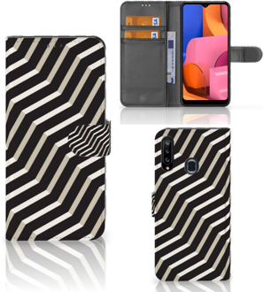 B2Ctelecom Smartphone Hoesje Samsung Galaxy A20s Bookcover met Pasjeshouder Illusion