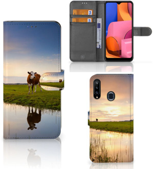 B2Ctelecom Smartphone Hoesje Samsung Galaxy A20s Flip Case Koe