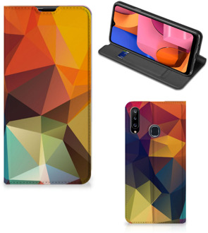 B2Ctelecom Smartphone Hoesje Samsung Galaxy A20s Leuk Book Case Polygon Color