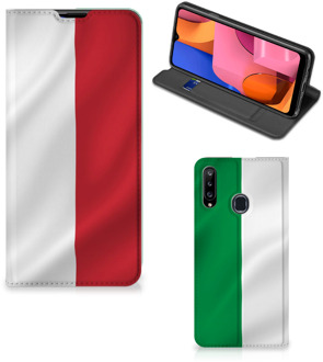 B2Ctelecom Smartphone Hoesje Samsung Galaxy A20s Leuk Bookcase Italiaanse Vlag