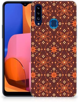 B2Ctelecom Smartphone hoesje Samsung Galaxy A20s Leuk Case Batik Brown