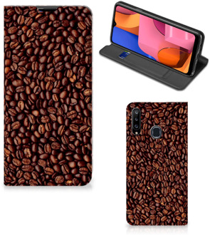 B2Ctelecom Smartphone Hoesje Samsung Galaxy A20s Mobiel Case Koffiebonen