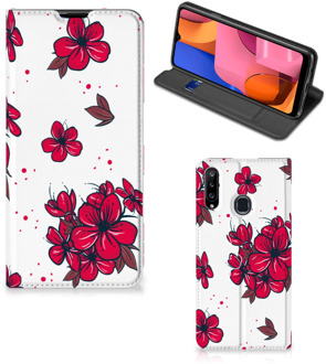 B2Ctelecom Smartphone Hoesje Samsung Galaxy A20s Mobiel Cover Blossom Red