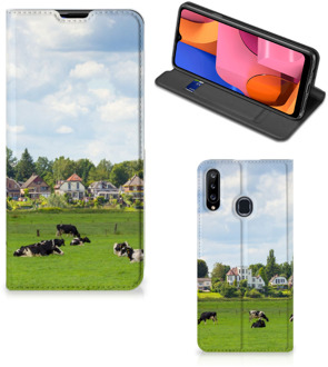 B2Ctelecom Smartphone Hoesje Samsung Galaxy A20s Wallet Book Case Hollandse Koeien