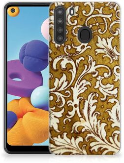 B2Ctelecom Smartphone hoesje Samsung Galaxy A21 Hoesje maken Barok Goud