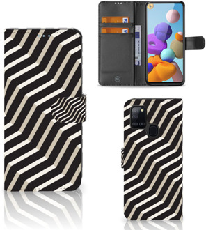 B2Ctelecom Smartphone Hoesje Samsung Galaxy A21s Bookcover met Pasjeshouder Illusion