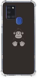 B2Ctelecom Smartphone hoesje Samsung Galaxy A21s Hoesje Bumper met transparante rand Gorilla