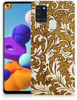 B2Ctelecom Smartphone hoesje Samsung Galaxy A21s Hoesje maken Barok Goud