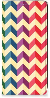 B2Ctelecom Smartphone Hoesje Samsung Galaxy A21s Leuk Telefoonhoesje Zigzag Color