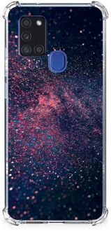 B2Ctelecom Smartphone hoesje Samsung Galaxy A21s Mobiel Case met transparante rand Stars