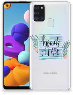 B2Ctelecom Smartphone hoesje Samsung Galaxy A21s TPU Case Transparant Boho Beach