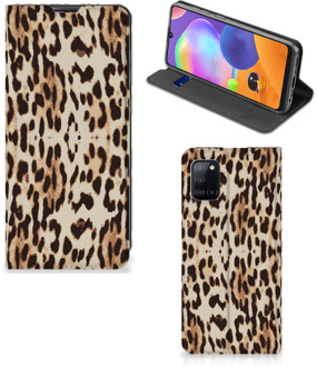 B2Ctelecom Smartphone Hoesje Samsung Galaxy A31 Book Cover Leopard