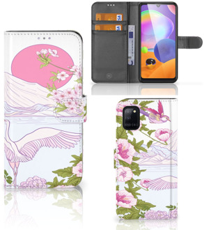 B2Ctelecom Smartphone Hoesje Samsung Galaxy A31 Book Style Case Bird Standing