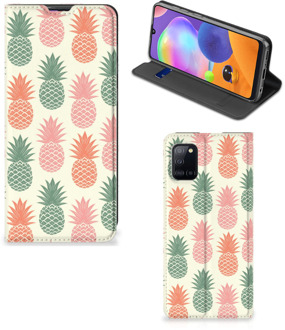 B2Ctelecom Smartphone Hoesje Samsung Galaxy A31 Leuk Bookcase Ananas