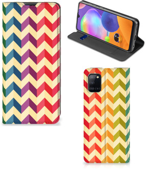 B2Ctelecom Smartphone Hoesje Samsung Galaxy A31 Leuk Telefoonhoesje Zigzag Color