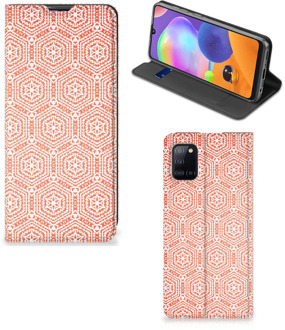 B2Ctelecom Smartphone Hoesje Samsung Galaxy A31 Mobiel Hoesje Pattern Orange