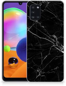 B2Ctelecom Smartphone hoesje Samsung Galaxy A31 Transparant Hoesje Marmer Zwart