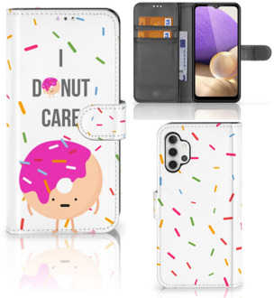 B2Ctelecom Smartphone Hoesje Samsung Galaxy A32 4G Bookcase met Quotes Donut Cadeautjes voor Meisjes