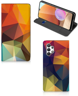 B2Ctelecom Smartphone Hoesje Samsung Galaxy A32 4G Leuk Book Case Polygon Color