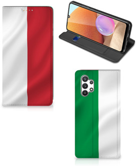 B2Ctelecom Smartphone Hoesje Samsung Galaxy A32 4G Leuk Bookcase Italiaanse Vlag