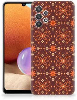 B2Ctelecom Smartphone hoesje Samsung Galaxy A32 4G Leuk Case Batik Brown