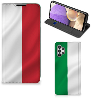 B2Ctelecom Smartphone Hoesje Samsung Galaxy A32 5G Leuk Bookcase Italiaanse Vlag