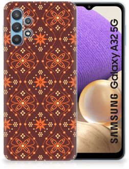 B2Ctelecom Smartphone hoesje Samsung Galaxy A32 5G Leuk Case Batik Brown