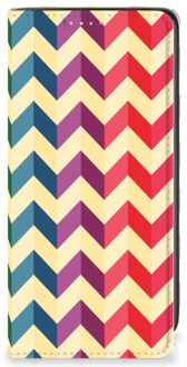 B2Ctelecom Smartphone Hoesje Samsung Galaxy A41 Leuk Telefoonhoesje Zigzag Color