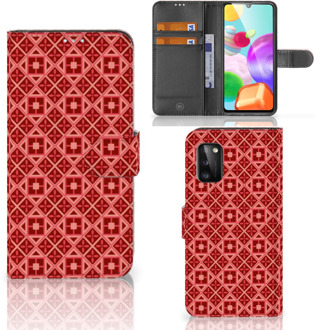 B2Ctelecom Smartphone Hoesje Samsung Galaxy A41 Wallet Book Case Batik Red