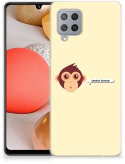 B2Ctelecom Smartphone hoesje Samsung Galaxy A42 Back Case Siliconen Hoesje met Foto Aap