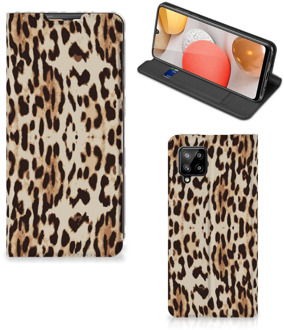 B2Ctelecom Smartphone Hoesje Samsung Galaxy A42 Book Cover Leopard