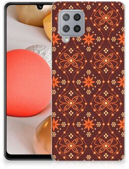 B2Ctelecom Smartphone hoesje Samsung Galaxy A42 Leuk Case Batik Brown