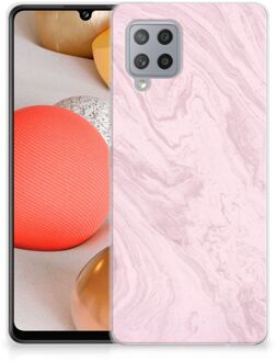 B2Ctelecom Smartphone hoesje Samsung Galaxy A42 Leuk Hoesje Marble Pink