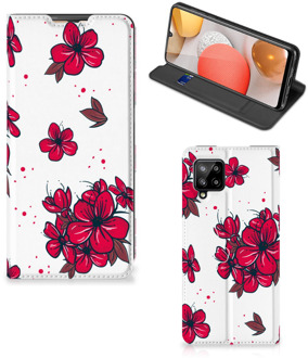 B2Ctelecom Smartphone Hoesje Samsung Galaxy A42 Mobiel Cover Blossom Red