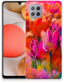 B2Ctelecom Smartphone hoesje Samsung Galaxy A42 Silicone Case Tulips