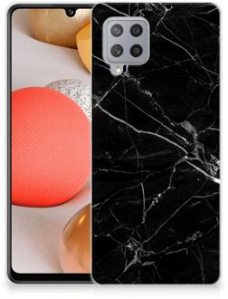 B2Ctelecom Smartphone hoesje Samsung Galaxy A42 Transparant Hoesje Marmer Zwart