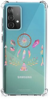 B2Ctelecom Smartphone hoesje Samsung Galaxy A52 4G/5G Mobiel Case met transparante rand Boho Dreamcatcher