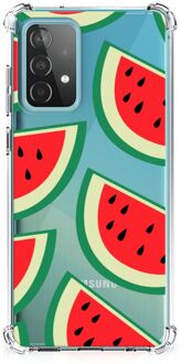 B2Ctelecom Smartphone hoesje Samsung Galaxy A52 4G/5G Telefoonhoesje met tekst met transparante rand Watermelons