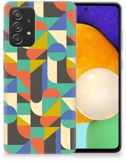 B2Ctelecom Smartphone hoesje Samsung Galaxy A52 (5G/4G) Backcase Siliconen Hoesje Funky Retro