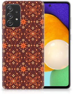 B2Ctelecom Smartphone hoesje Samsung Galaxy A52 (5G/4G) Leuk Case Batik Brown