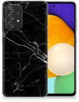 B2Ctelecom Smartphone hoesje Samsung Galaxy A52 (5G/4G) Transparant Hoesje Marmer Zwart