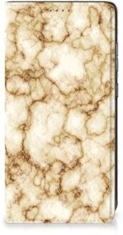 B2Ctelecom Smartphone Hoesje Samsung Galaxy A52 Book Cover Marmer Goud