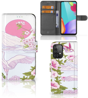 B2Ctelecom Smartphone Hoesje Samsung Galaxy A52 Book Style Case Bird Standing