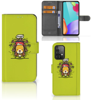 B2Ctelecom Smartphone Hoesje Samsung Galaxy A52 Flipcover Doggy Biscuit