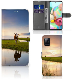 B2Ctelecom Smartphone Hoesje Samsung Galaxy A71 Flip Case Koe